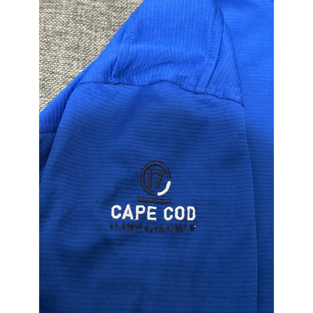 Cuffy's Mens XL Pullover Blue Quarter Zip Cape Cod Performance